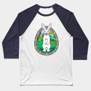 Nimble Alert White Rabbit Baseball T-Shirt